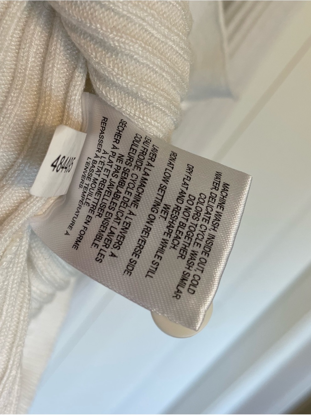 Reitmans White Ribbed Button-Front Cardigan - Picture 6 of 6